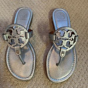 Tory Burch Miller Soft Metallic Sandals